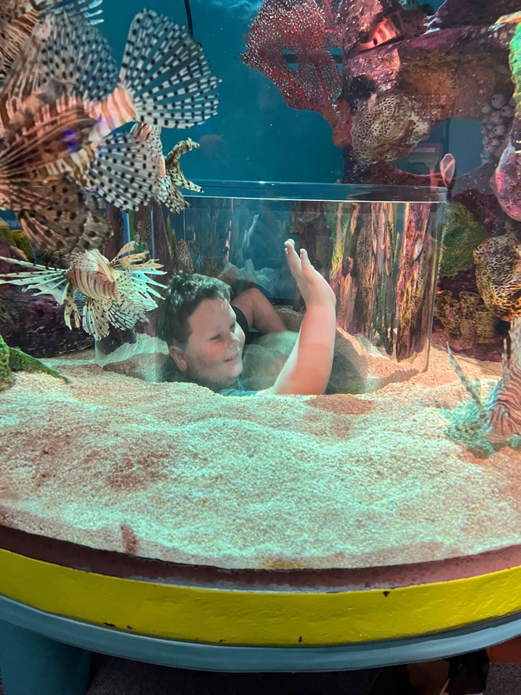 student in tank 